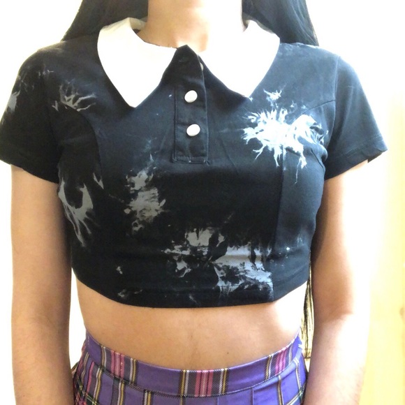 dye fast Tie dye crop top by Killstar - Picture 2 of 3